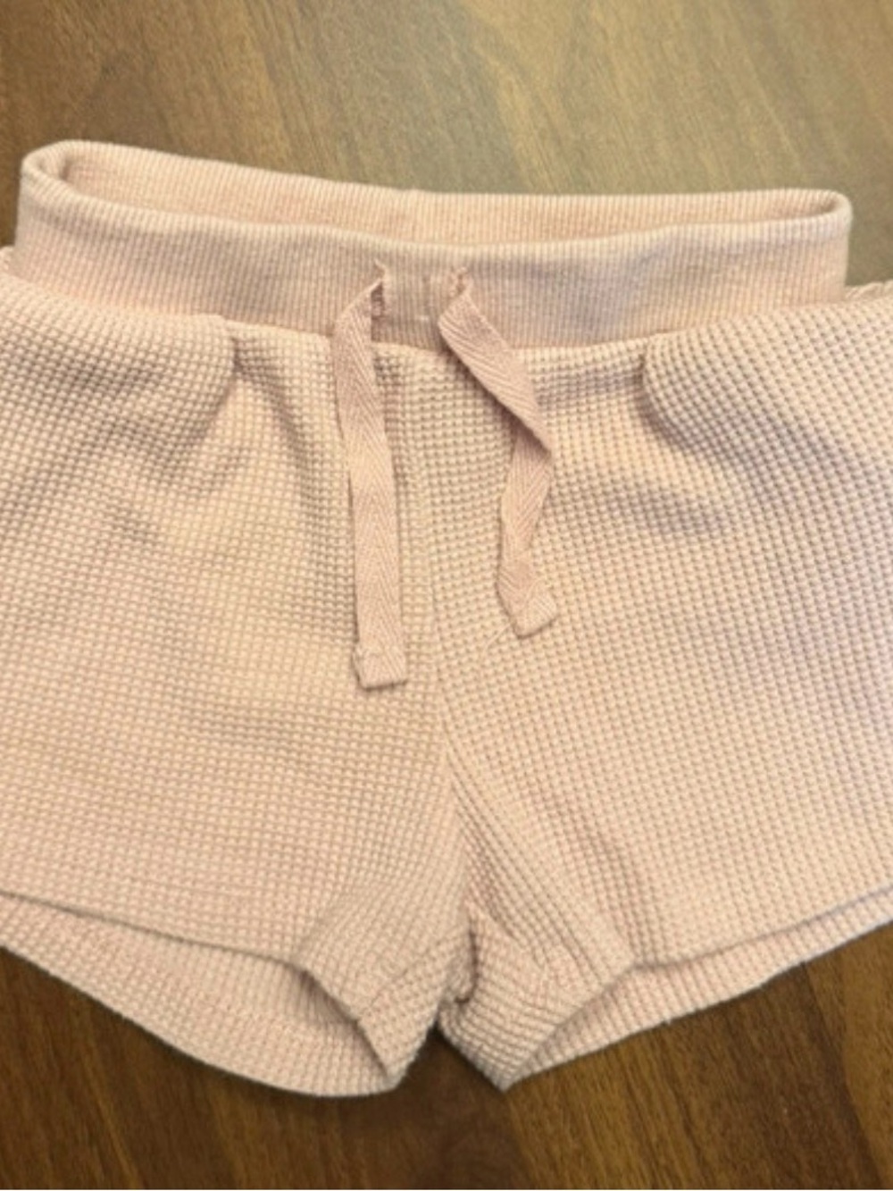 Zara Blush Knit Waffle Bike Shorts